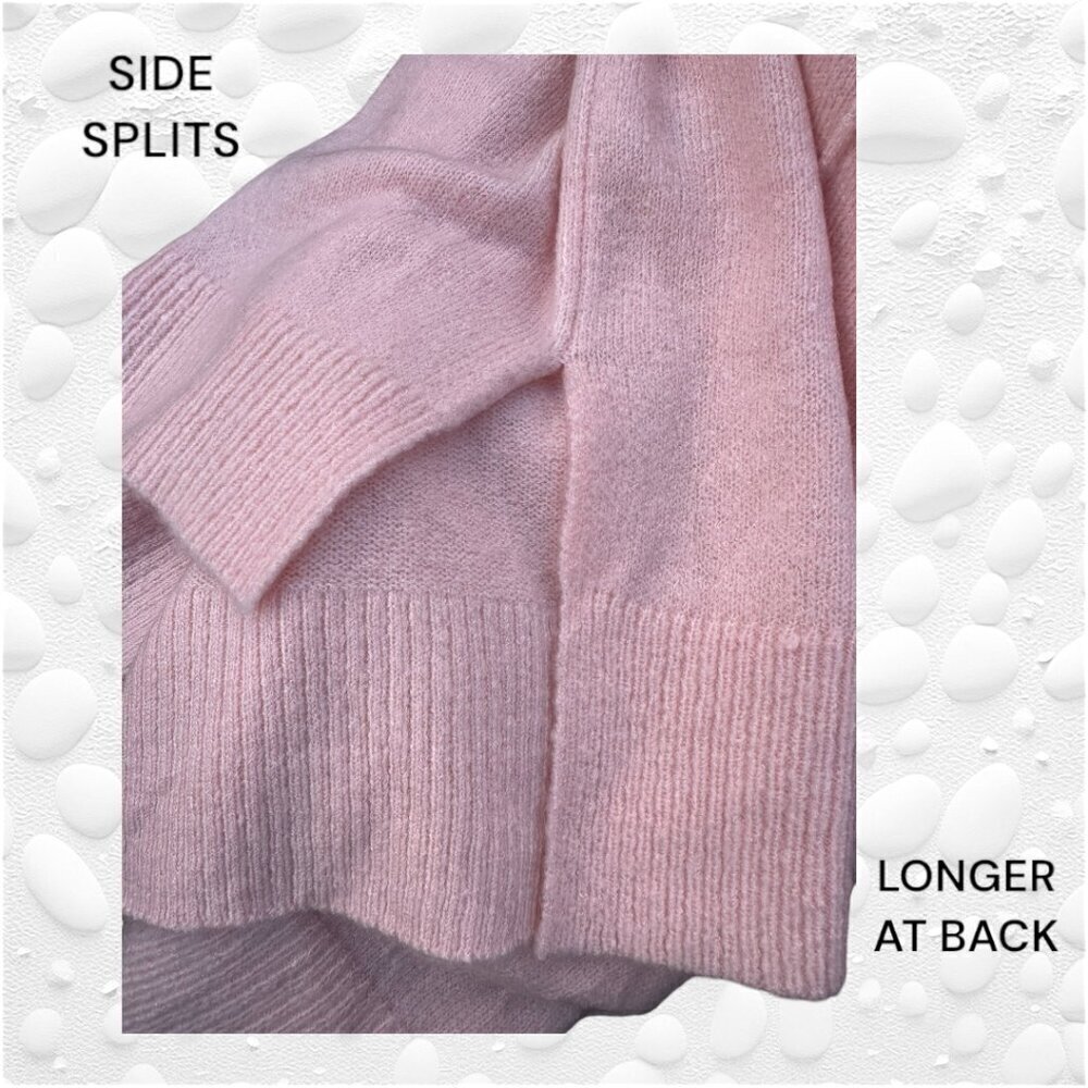 Very Soft Baby Pink V Neck Plus Size Sweater- NWT - Picture 2 of 6
